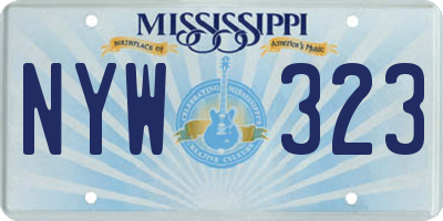 MS license plate NYW323