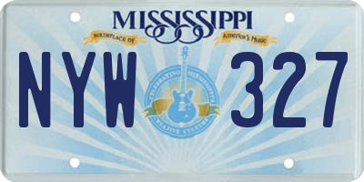 MS license plate NYW327