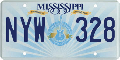 MS license plate NYW328