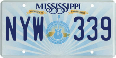 MS license plate NYW339