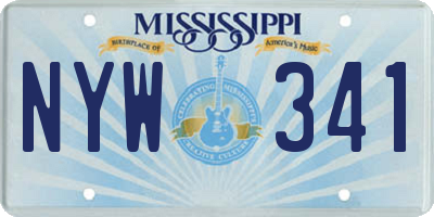 MS license plate NYW341