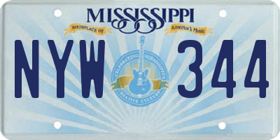 MS license plate NYW344