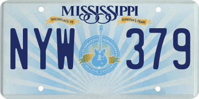 MS license plate NYW379