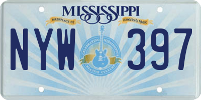 MS license plate NYW397