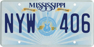 MS license plate NYW406