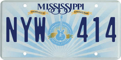 MS license plate NYW414