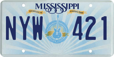 MS license plate NYW421