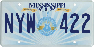 MS license plate NYW422
