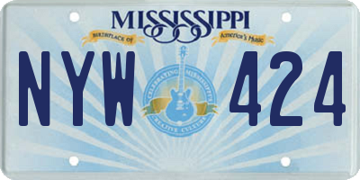 MS license plate NYW424