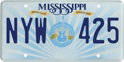 MS license plate NYW425