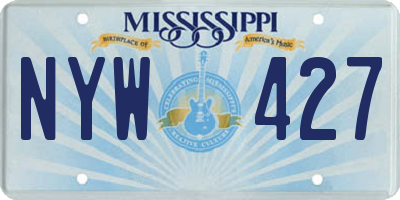 MS license plate NYW427