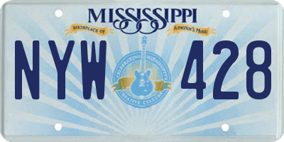 MS license plate NYW428