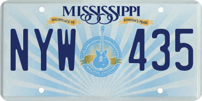 MS license plate NYW435