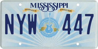 MS license plate NYW447