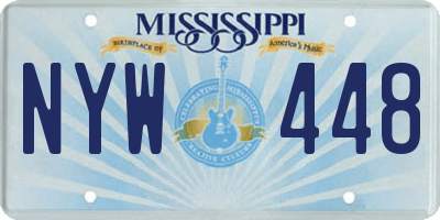 MS license plate NYW448