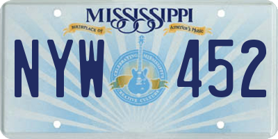 MS license plate NYW452
