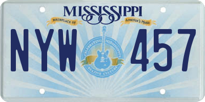 MS license plate NYW457