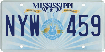 MS license plate NYW459