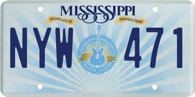 MS license plate NYW471