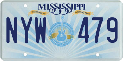 MS license plate NYW479