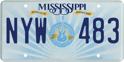 MS license plate NYW483