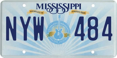 MS license plate NYW484