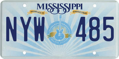MS license plate NYW485