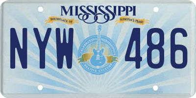 MS license plate NYW486