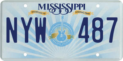 MS license plate NYW487