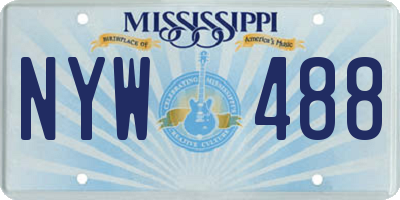 MS license plate NYW488