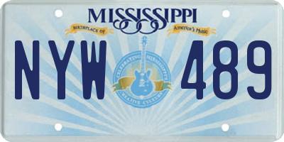 MS license plate NYW489