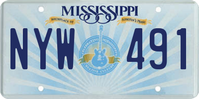 MS license plate NYW491