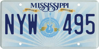 MS license plate NYW495