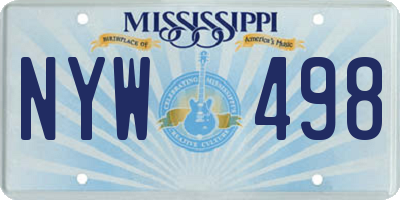 MS license plate NYW498