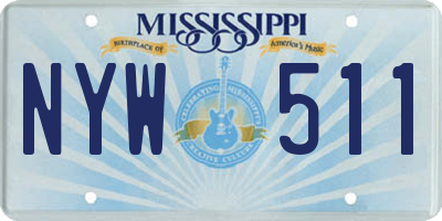 MS license plate NYW511