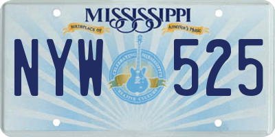 MS license plate NYW525
