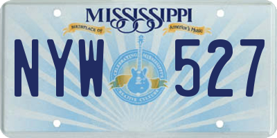 MS license plate NYW527