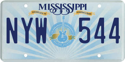 MS license plate NYW544