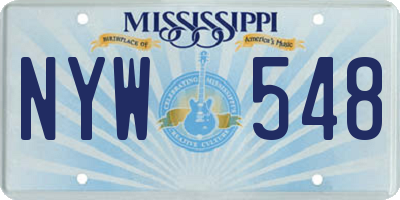 MS license plate NYW548