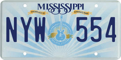 MS license plate NYW554