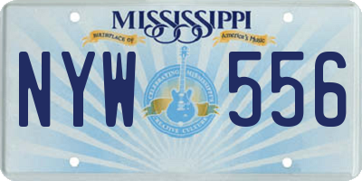 MS license plate NYW556