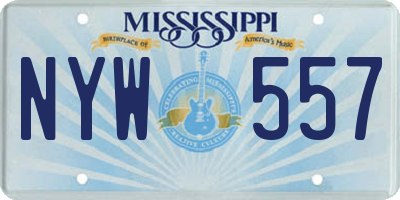 MS license plate NYW557
