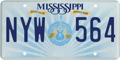 MS license plate NYW564