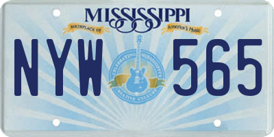 MS license plate NYW565