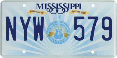 MS license plate NYW579