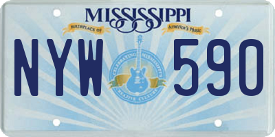 MS license plate NYW590