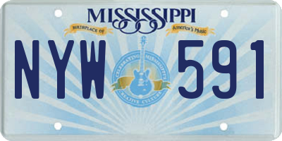 MS license plate NYW591