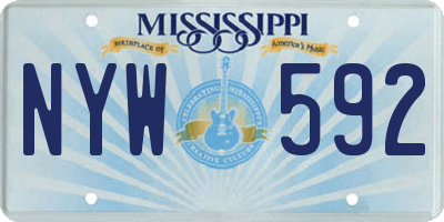 MS license plate NYW592
