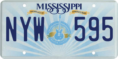 MS license plate NYW595