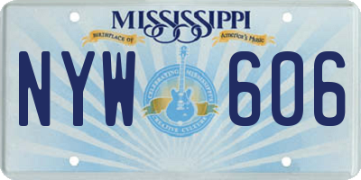 MS license plate NYW606